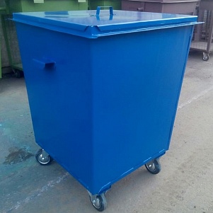 Контейнер 0,75 м3 для ТБО ГОСТ (с крышкой, на колесах)